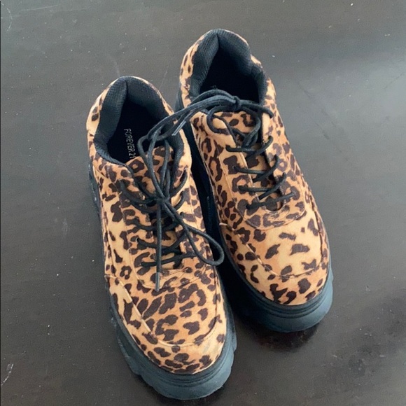 New leopard rave burning man platform sneakers 8 - Picture 2 of 7